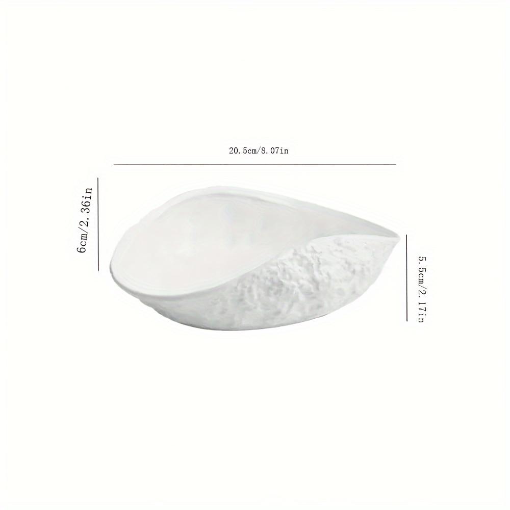 Shell Ceramic Soup Bowl Shaped Irregular Safe Serving Bowl Home Kitchen Restaurant Salad Noodle Dining Tableware Fruit Basin