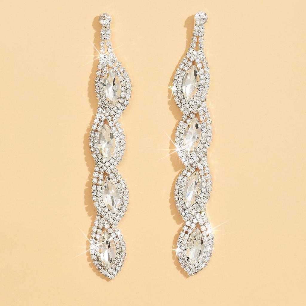 Multi-Colored Flower Earrings, High-End Handmade Earrings, Niche Jewelry, Elegant Diamond-Set Earrings, Women'S