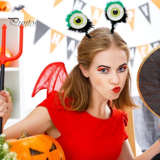 Halloween Scary Eyeball Headband with Big Plush Shapes Exaggerated Decorative Hair Hoop Party Accessories