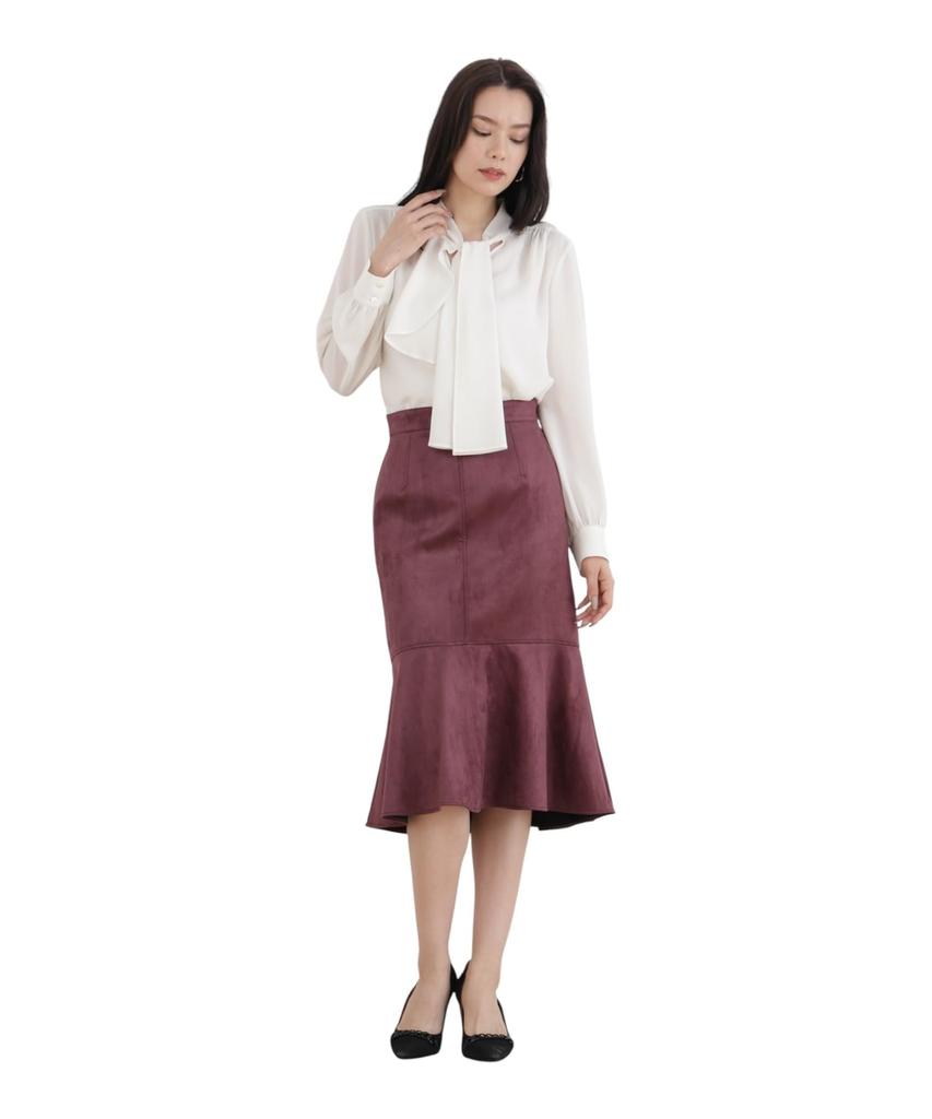 Pinky Diane Mermaid Skirt & (Stretch Suede) / Women's / 031-5220023 070_Wine