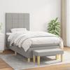 3137133 vidaXL Divan Bed with Mattress Light Grey 100x200cm Fabric