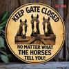 Vintage Horse Metal Sign Rustic Wall Art Home Garage Cafe Decor Gatekeeper