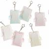 Cute Acrylic Kpop Card Holder Keychain Angel Wing Album Binder Photo Frame Protective 3 Inch Idols Photocard Holder Bag Pendant