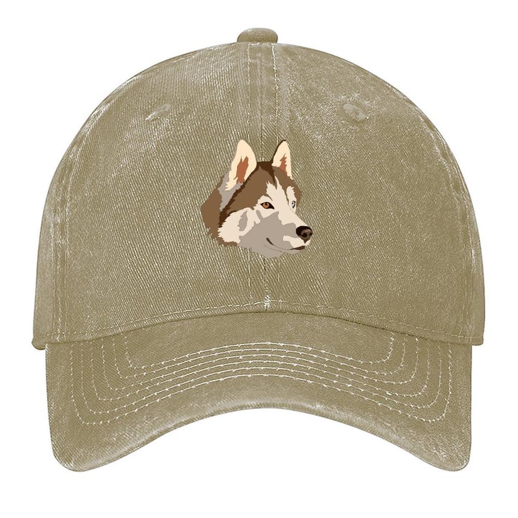 2026 Brauner Sibirischer Husky Baseballkappe Snapback Kappe Individuelle Kappe Individueller Hut Truckerhut Golf Damen Herren