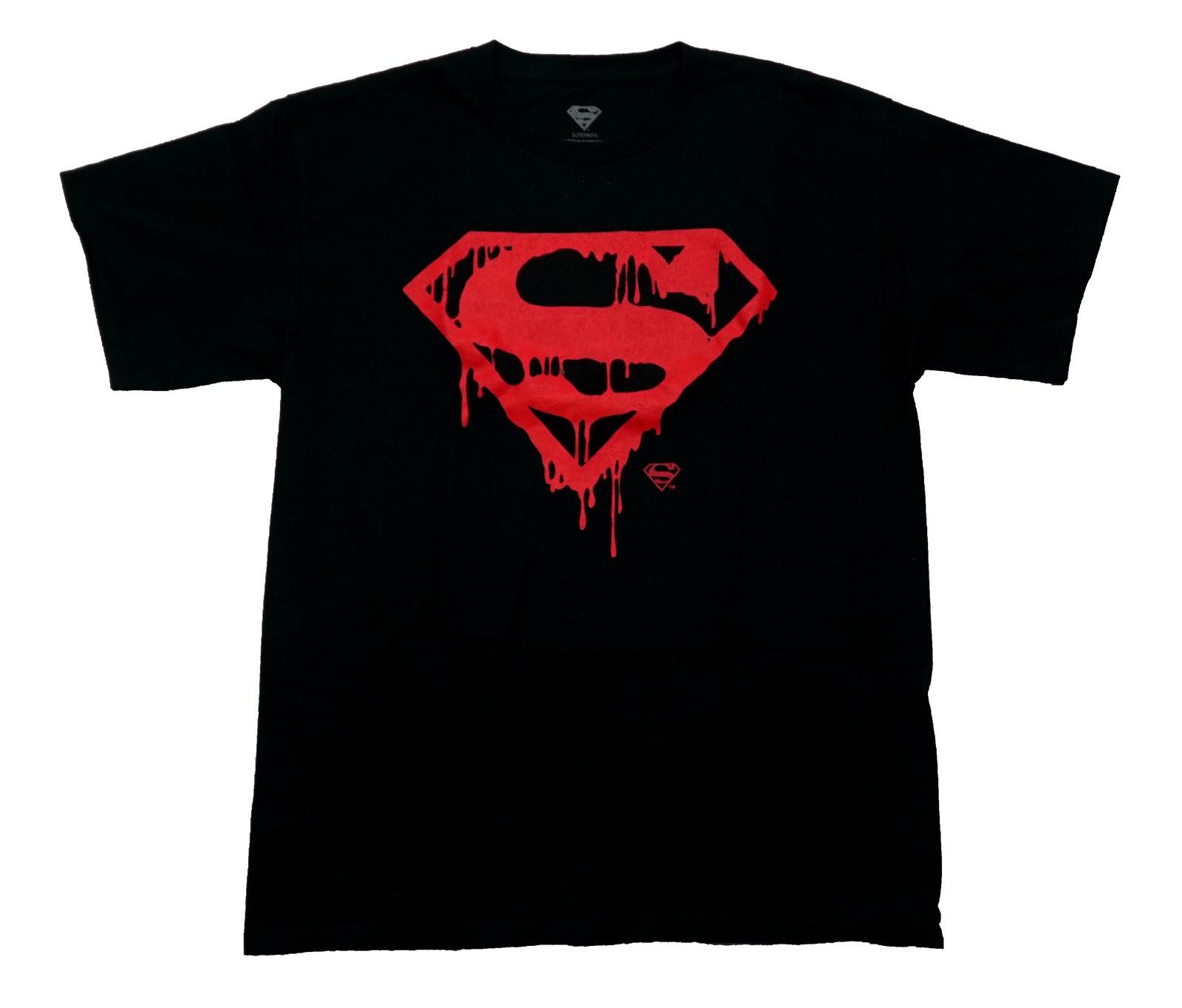 Super-Man New Adult T-Shirt - Death of Dripping Logo Image XL