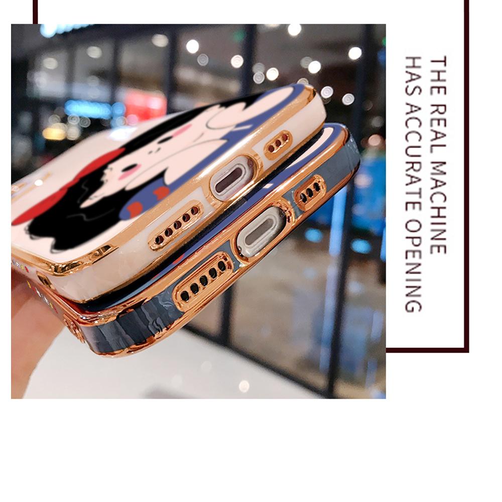 Colorful Printing Patterns Square Edge Pattern Casing Plated Phone Shell Luxury Plating Soft Phone Case for Huawei Honor Xiaomi Redmi