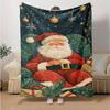 1Pc Christmas Santa Claus Blanket Soft And Comfortable Casual Warm Camping Travel Christmas Halloween Gift M921277