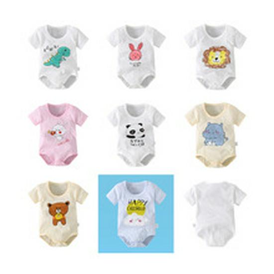 Baby Short-Sleeve Hooded Romper for Summer Outdoors