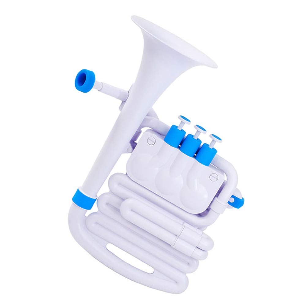 NUVO Plastic Wind Instrument Fully Waterproof Bb/C jHorn White/Blue N610JHWBL (Includes Dedicated Semi-Hard Case)