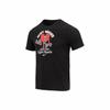 Herren Schwarzes Kurzarm-T-Shirt mit Cartoon-Buchstaben-Print DZ2744-010
