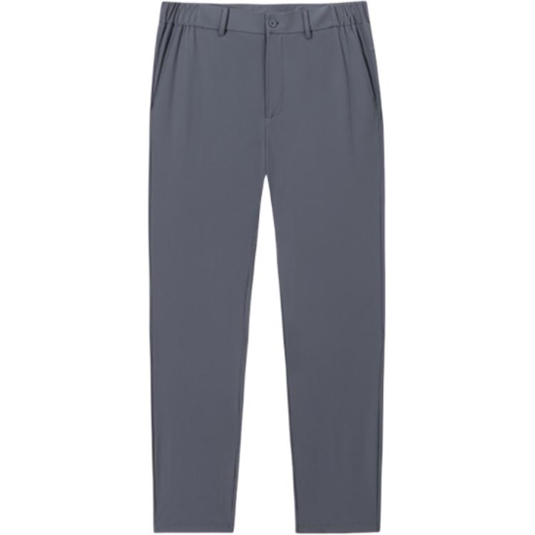 

Anta Comfortable Simple Versatile Solid Color Zipper Mid-Rise Knitted Sports Pants Men bottoms Gray 952527308-2