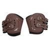 Horse Fetlock Boots Breathable Impact Absorbing Air Perforated Horse Hind Legs Boots for Fetlock Injury Protection Brown