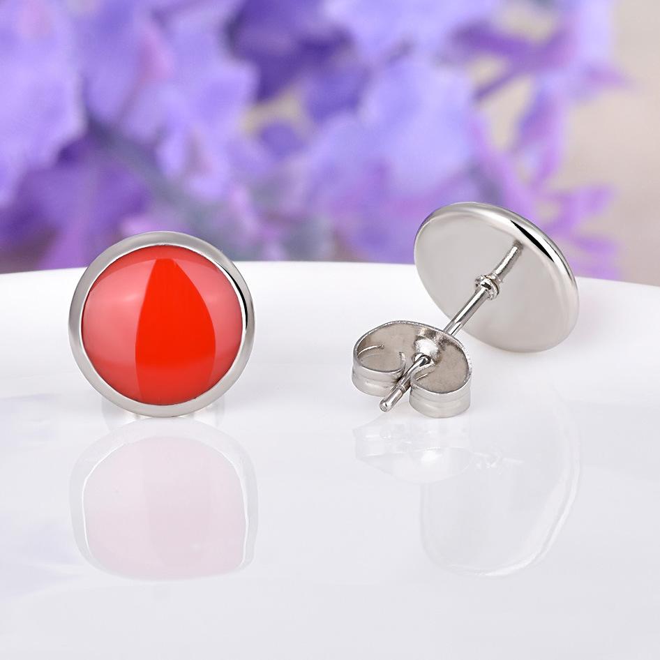 

Buyee 925 Sterling Silver Round Stud Earring Light Black Acrylic Simple Bead Earring for Woman Man Party Fine Jewelry Earring