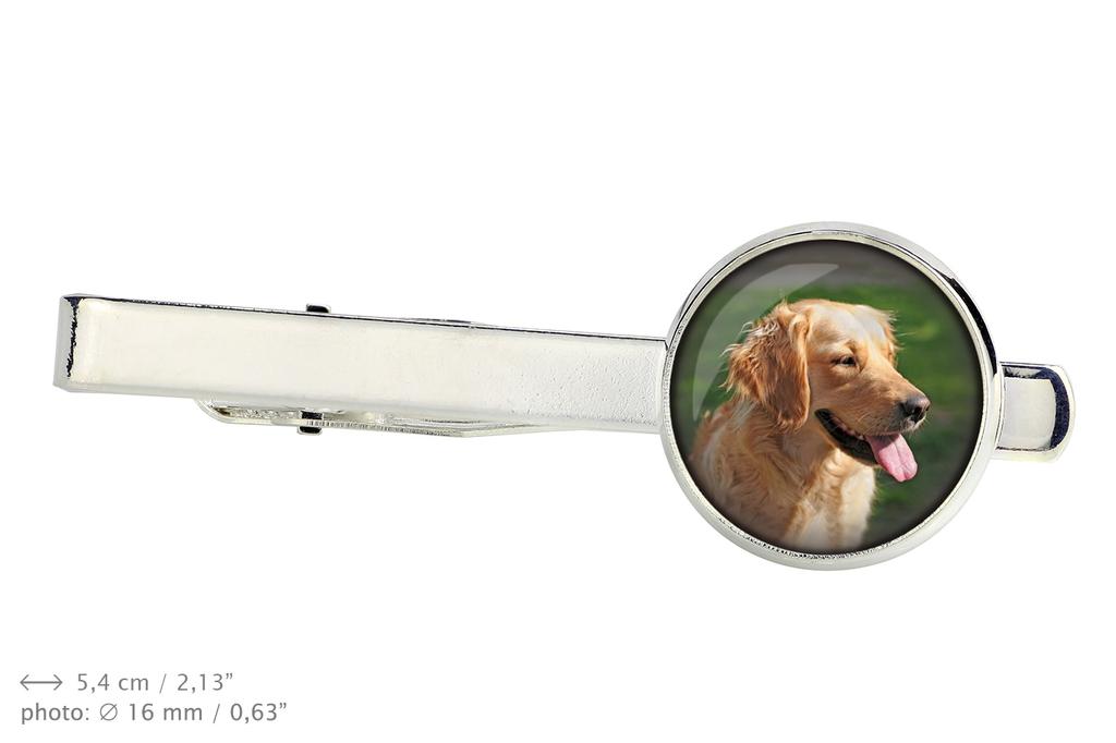 Golden Retriever - cufflinks and tie with your photo, a suit decoration, men's jewelry from the Art-Dog brand.