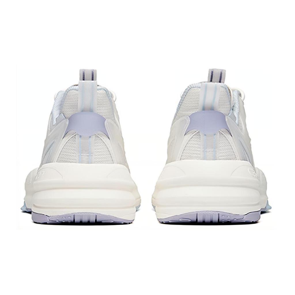 Anta Life Collection Cushioning Abrasion Resistant Lightweight Low Top Running Shoes Women's White Purple Blue 922128082-4