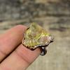 Citrine Rough Gemstone Ring Electroformed Copper Ring Adjustable Ring Electroformed Jewelry Handmade Rings Copper Jewelry Anniversary Gifts