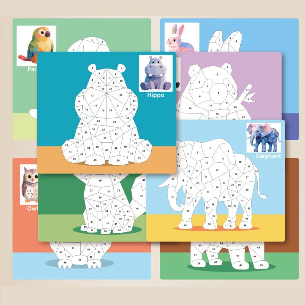 Paper DIY Paste Material Kit Educational Toys Animals Sticker Book  Children