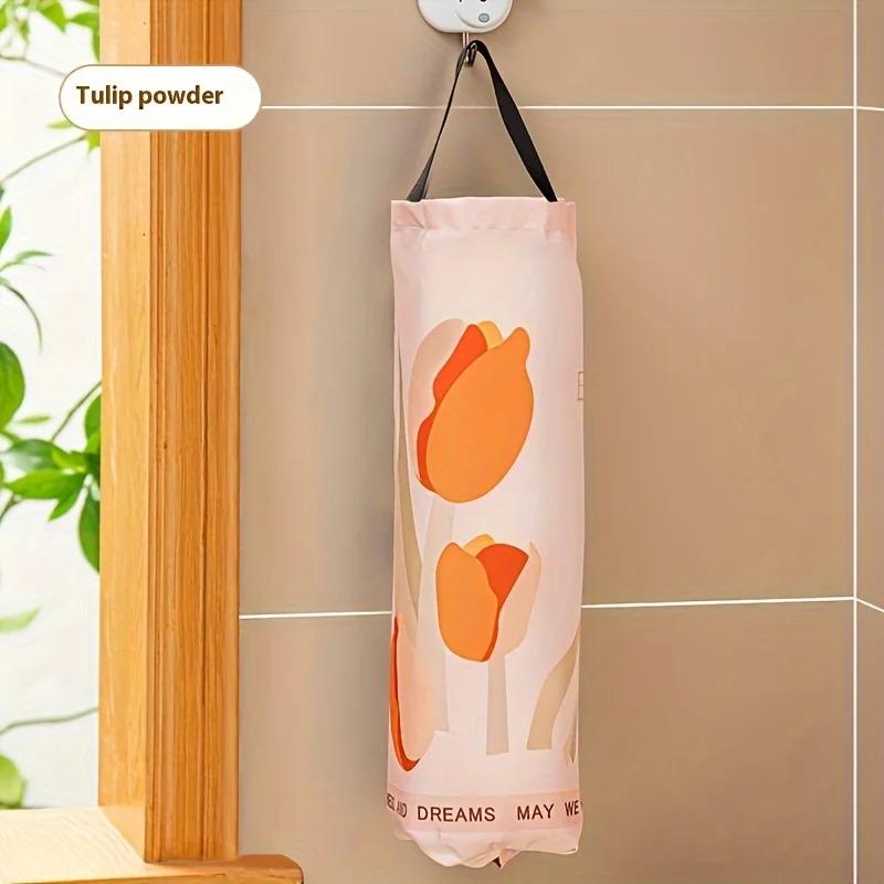 1pc garbage storage bag, wall mounted kitchen storage artifact, garbage plastic bag storage hanging bag, miscellaneous sorting