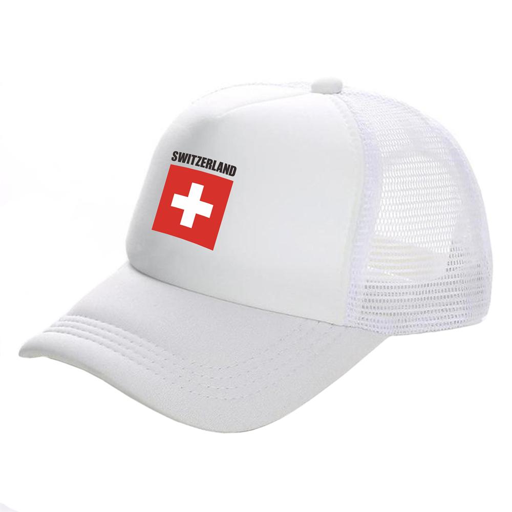 Switzerland Trucker Caps Unisex Swiss Hat Baseball Cap Cool Summer Unisex Mesh Net Caps