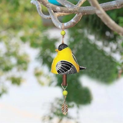 Für Wandfenster Tür Hängende Dekoration Einweihungsgeschenk Windspiel Harz Süßer Vogel Windglocke Hängende Ornamente Vogelglocken Windspiele
