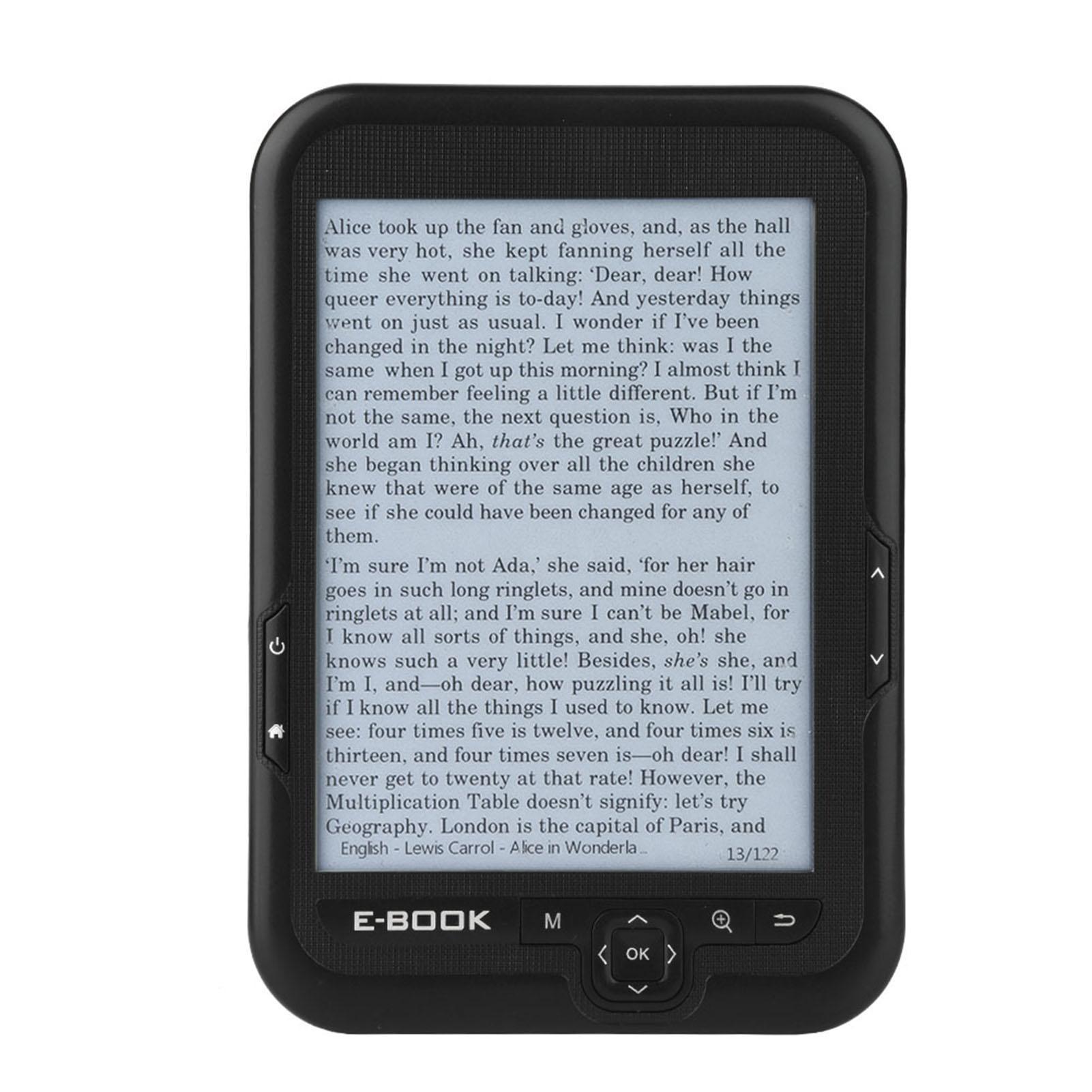 Automobile and motorcycle supplies EBOOK Reader EInk 6 Inch Ereader 600 X 800 Resolutie Scherm 300DPI Blauwe Cover (Zwart 8G) zwart