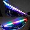2X RGB APP 45CM Slim Flexible LED DRL Daytime Running Strip Light For Headlight