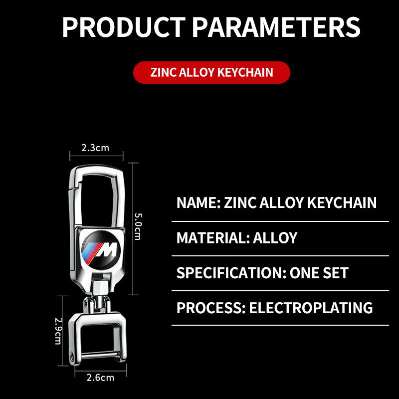 Portachiavi Metallico per Auto Accessori Portachiavi con Emblema 3D Per BMW M E34 E36 E60 E90 E46 E39 E70 F10 F20 F30 X5 X6 X1 M3 M5 M6 DZ0