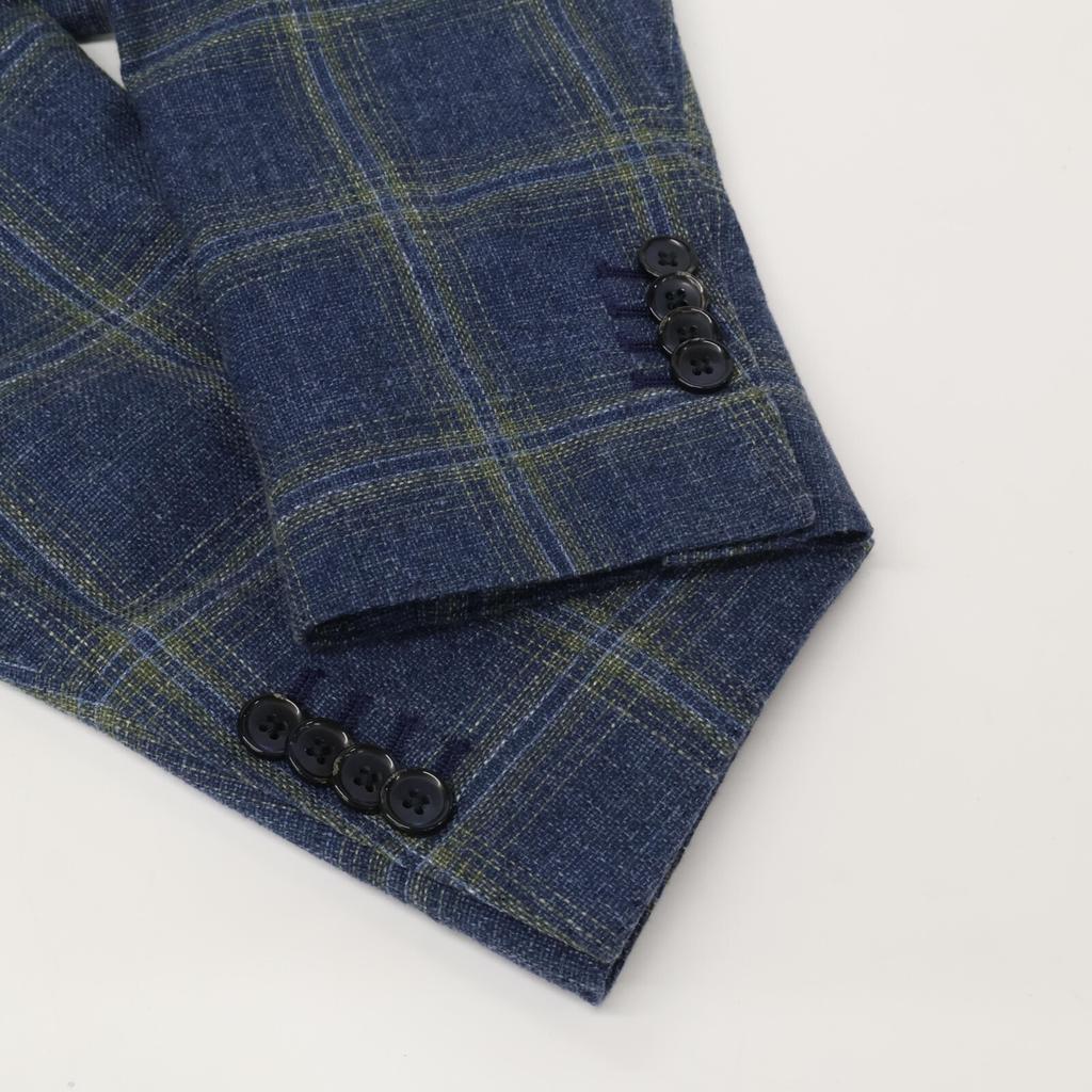 L.B.M.1911 2986 Blue Check Cotton Flannel 2B Jacket Jacket 48R BlueUsed