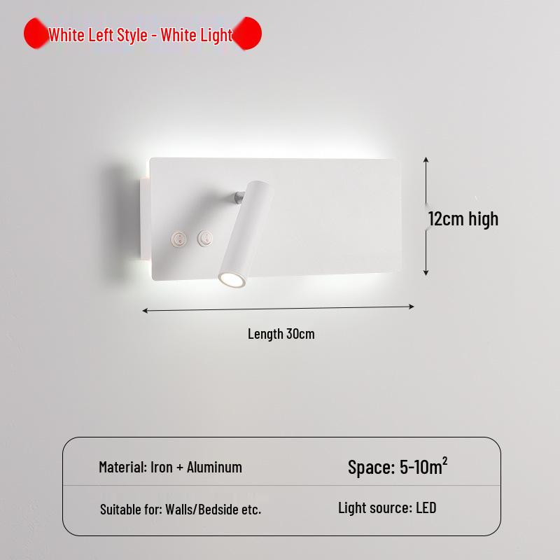 USB Wall Lamp: Modern LED Bedside Reading Light for Living Room, Guest Room, or Hotel