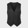 Men's Korean Style Slim Suit Vest - Business Casual for Spring & Autumn, Professional Groomsmen Dress Vest