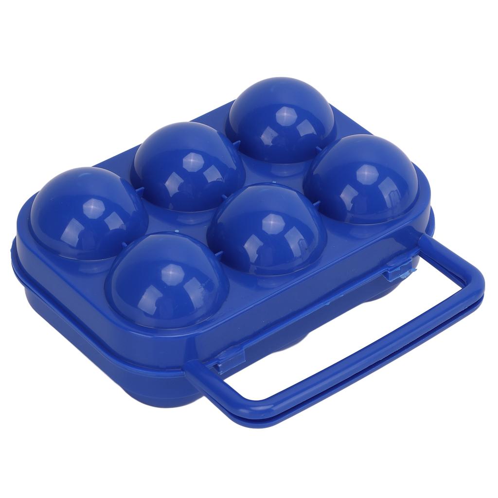 Tragbarer Eieraufbewahrungsträger Koffer ABS 6 Fächer Eierbox für Outdoor Indoor EieraufbewahrungBlau