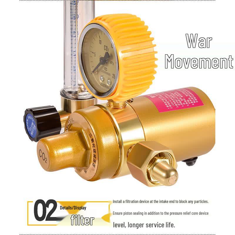 Zhandong CO2 Pressure Regulator with 220V Heating Gauge