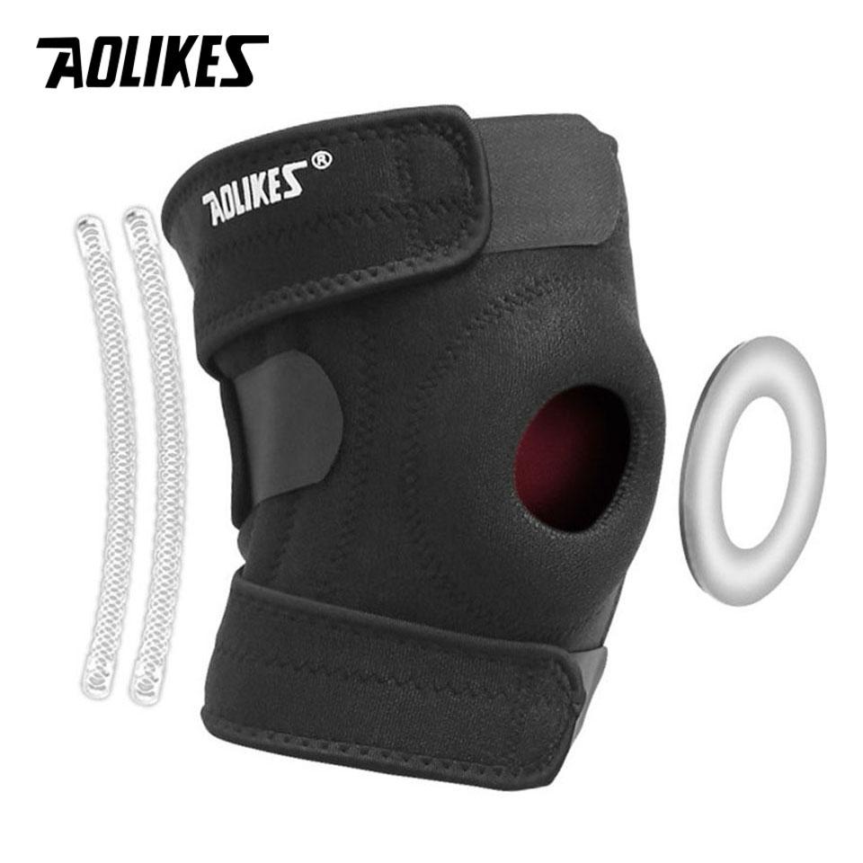 Aolikes Sports Knee Support Elastic Breathable Patella Brace for Running Gym Cycling Basketball Football Knee Pads