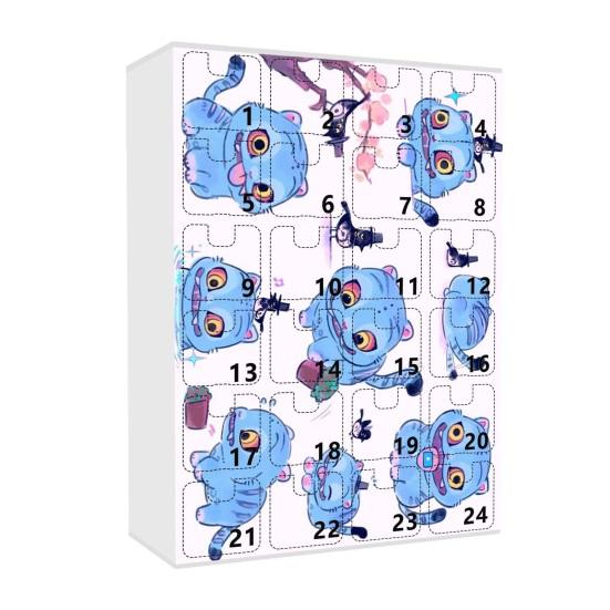 Demon Hunters Advent Calendar 2025 24 Days Christmas Countdown Calendar with 24 Keychain Gifts for Kids Adult Teens