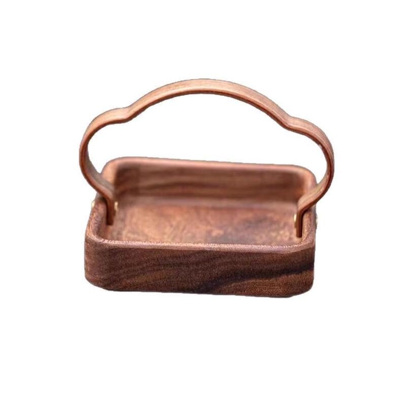 

Walnut Wood Chinese Style Serving Tray with Handle
