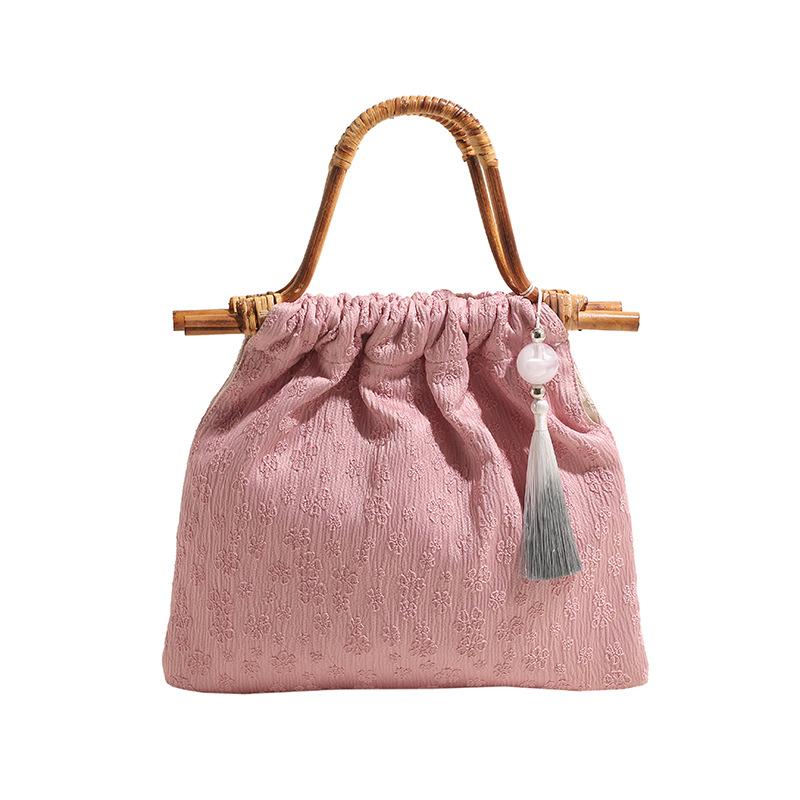 Nowy Styl Chiński, Styl Zagraniczny, Torba o Dużej Pojemności, Modna Torebka Bambusowa dla Kobiet, Torba do Pracy