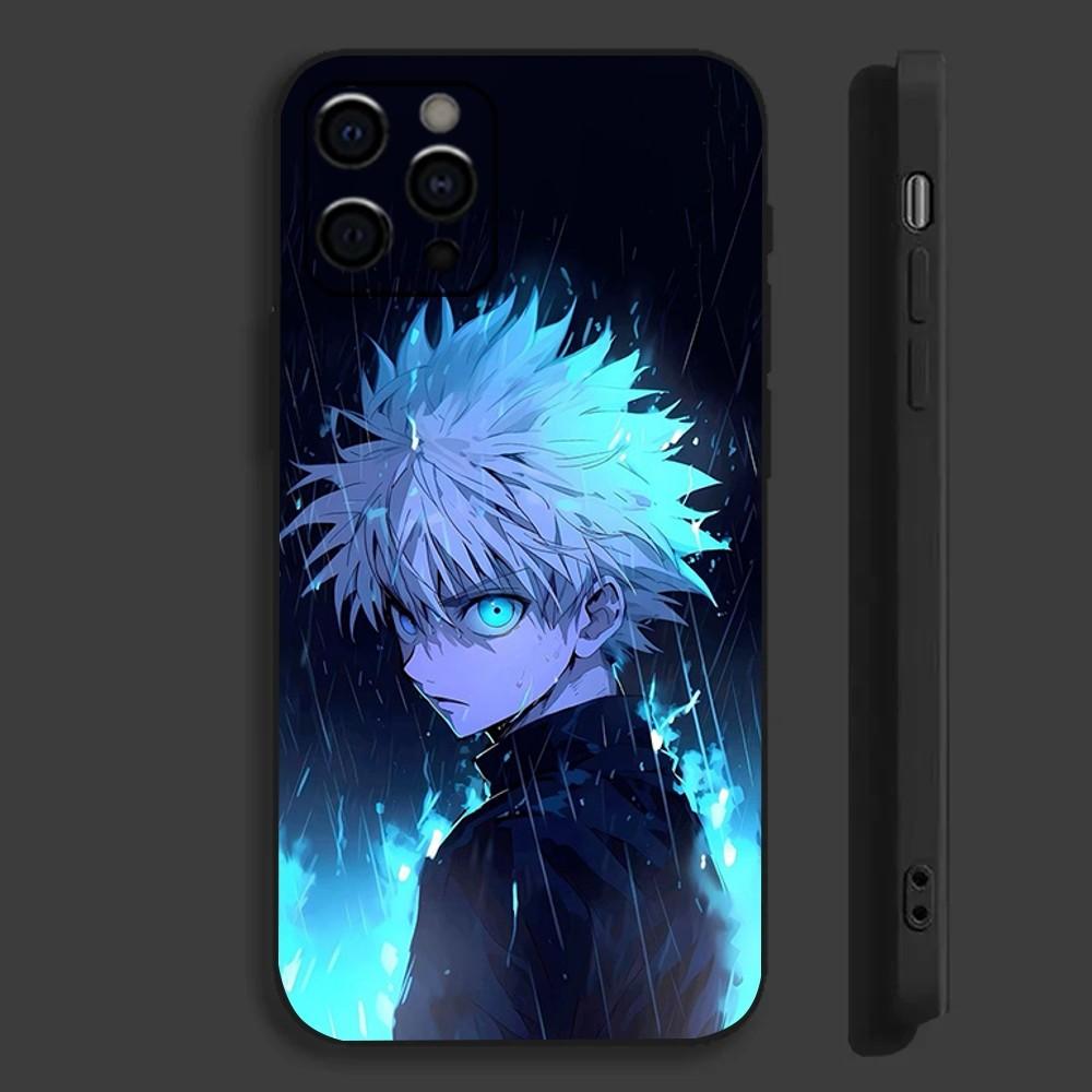 Anime H-Hunter K-Killua Phone Case For Apple iPhone 15,14,13,12,11,Pro,X,XS,Max,XR,Plus,Mini Soft Black Cover