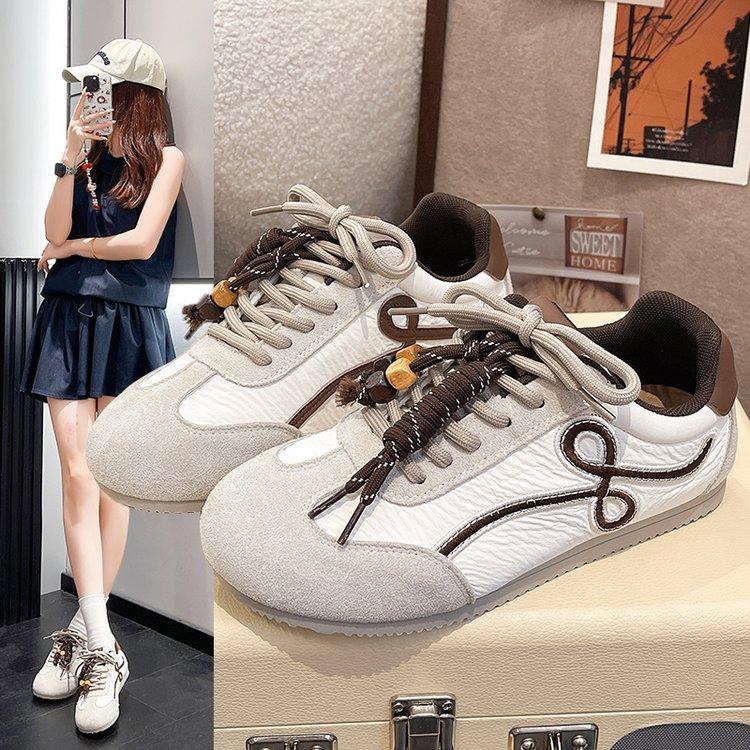 Retro Inner Height Increase Blue German Training Shoes Women's 2025 New Spring Versatile Forrest Gump Shoes Flat Casual Sports Shoes