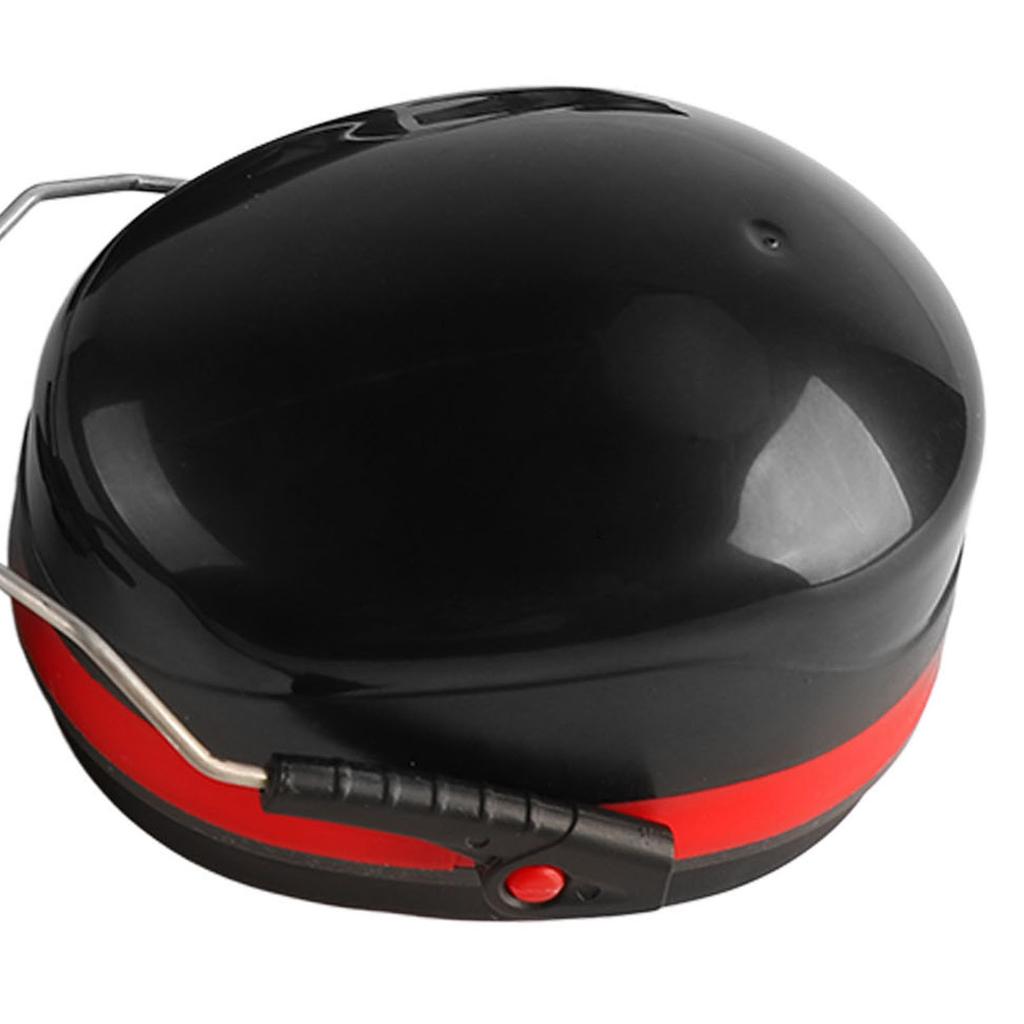 2Pcs Hard Hat Attachment Earmuff Noise Reduction Angle Adjustable Telescopic Helmet Earmuff Red Black