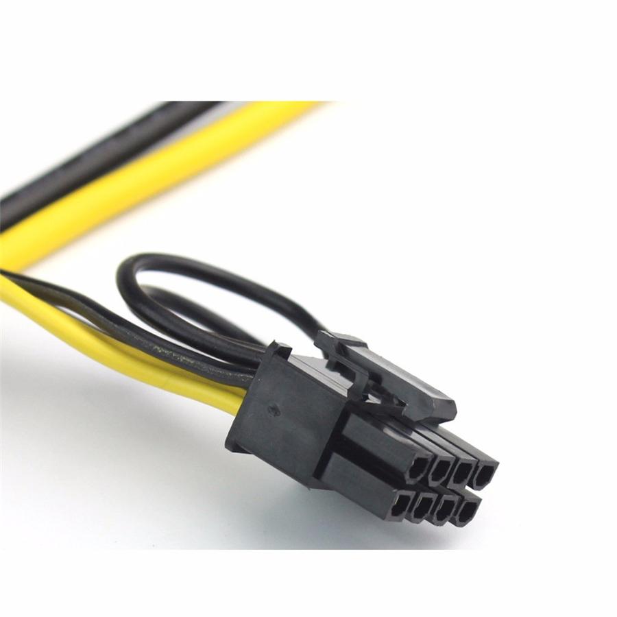 5Pcs For Miner Minging 6Pin + 2Pin Power Supply Cables 1 to 3 Adapter Cables