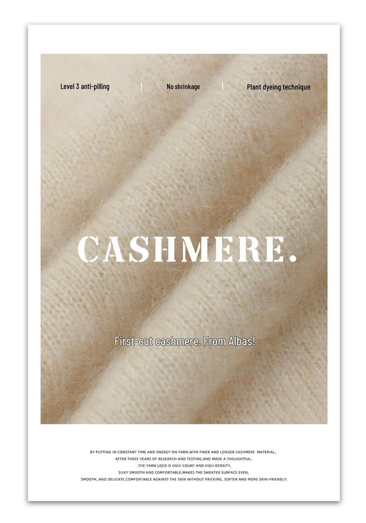 Women's Color Block Cashmere Sweater - Round Neck, Buttoned, Loose Fit, Long Sleeve, Autumn/Winter Collection