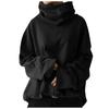 Women's Loose Casual Long Sleeve High Collar Pullover Color Pocket Sweater