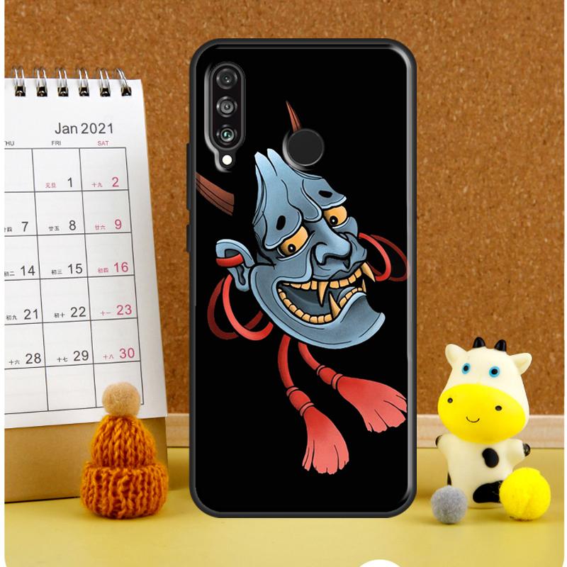 

Japanese Hannya Oni Mask For Huawei Nova 9 10 SE 3i 7i 8i 11i 12i Y60 Y61 Y70 Y72 Y73 Y90 Y91 P20 P30 P40 Lite Case Huawei Nova 11i