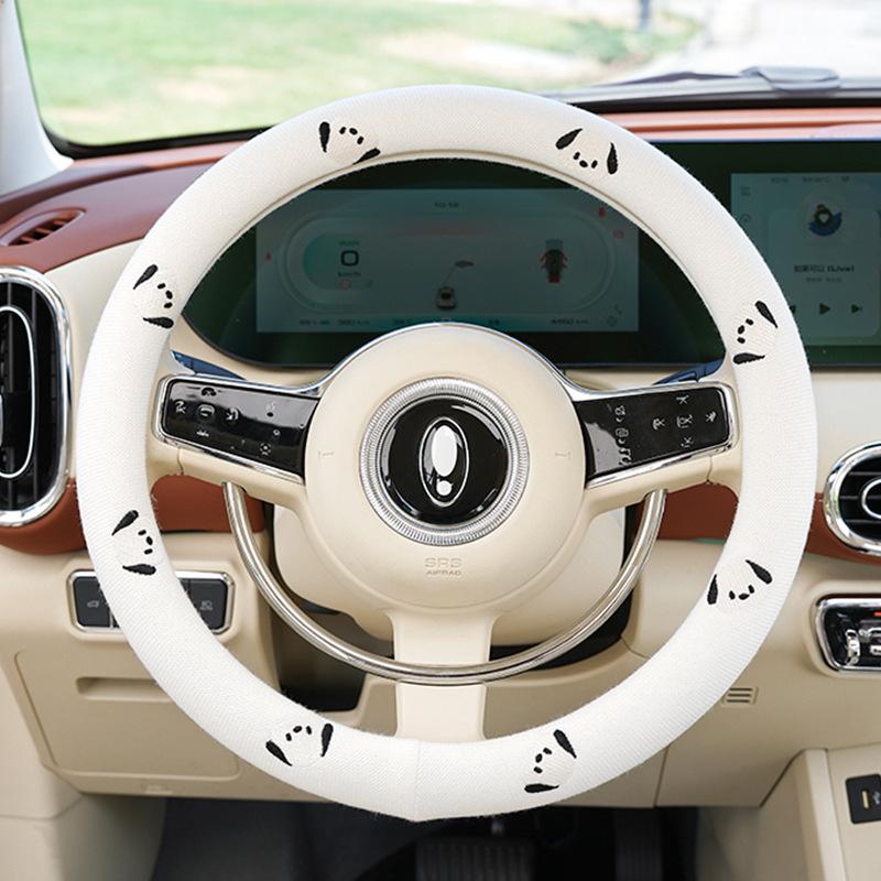 Decoration Knitted Styling Interior Accessories Product Universal Car Cute Daisy Flower Steering Wheel Cover Car Interior