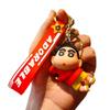 Crayon Shin-chan Cartoon Keychain Anime Figure Shiro Waniyama Buriburizaemon Backpack Decor Key Chain Car Keyring Gift Toy Anime