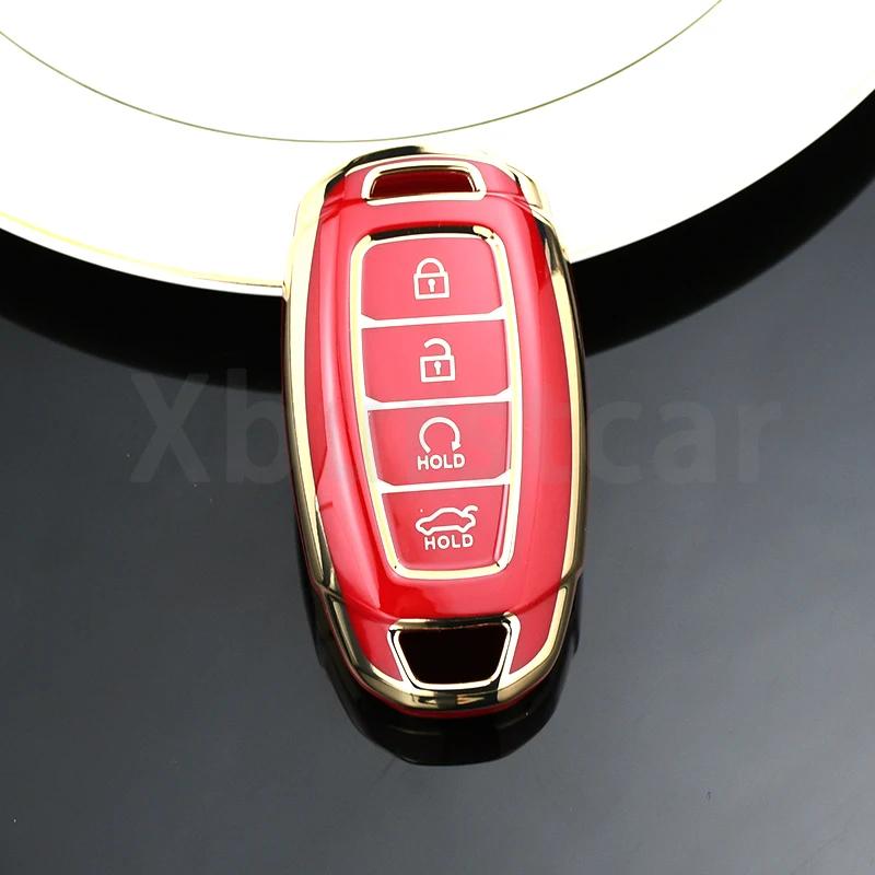 3/4/5Button Tpu Shell Fob For Hyundai I30 Ix35 Kona Encino Solaris Azera Grandeur Ig Accent Santa Fe Palisade Car Key Case Cover