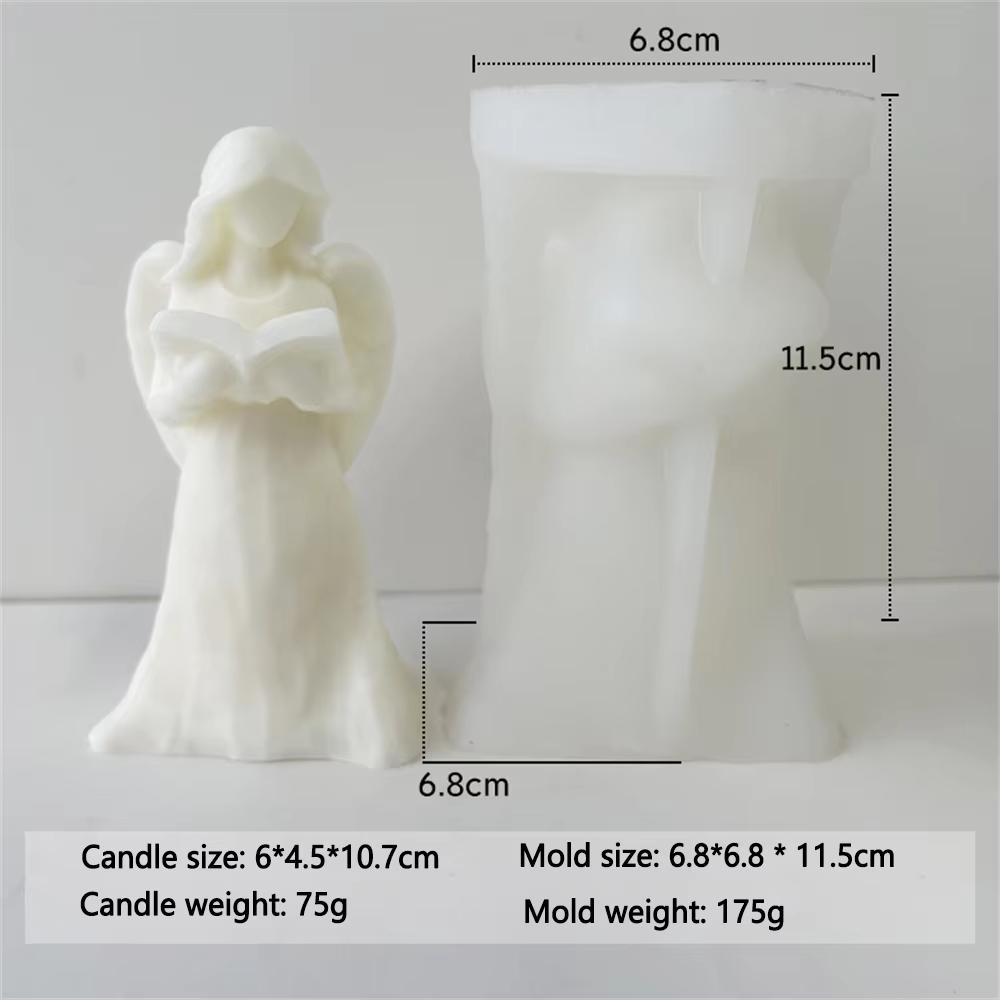 3D Dreamy Wings Goddess Candle Silicone Mold DIY Angel Relief Cylinder Aromatherapy Candle Decoration Gift Ornament