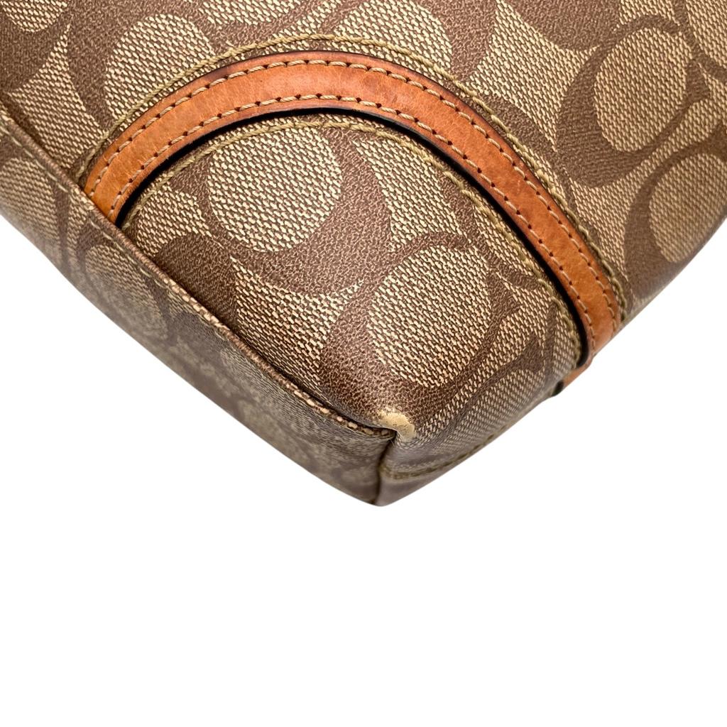 Used COACH Handbags / Mini Tote Bags Heritage Signature Heritage Top Handle Mini ToteHandbag Brown PVC/leather Women
