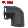 Car Air Heater Heater Ducting Pipe Elbow Outle 42/60/75/90mm Black Plastic Connector Heater Heating Pipe Air Intake Pipe
