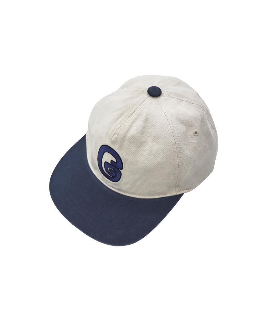 1011 GALLERY G Logo Ball Cap - Cream/Navy